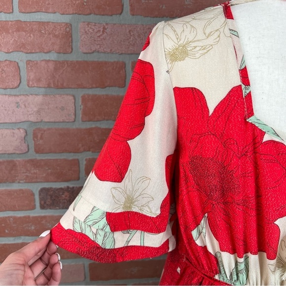 Red Floral Babydoll Dress | BOG Collective | XS - Picture 7 of 14